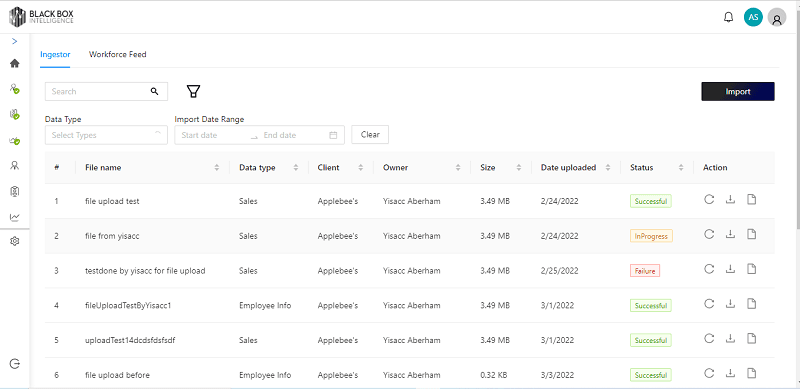 Screenshot of Fusion web application
